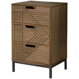 Home Source Mundesley 3 Drawer Bedside Table - thumbnail 2