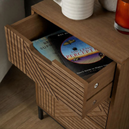 Home Source Mundesley 3 Drawer Bedside Table - thumbnail 3