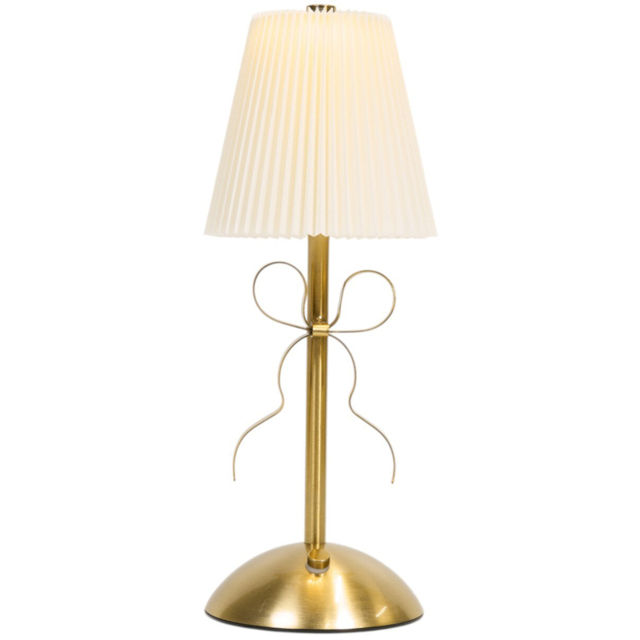Rechargeable Gold Bow Table Lamp - image 1