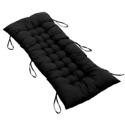 Living and Home Black Thick Soft Lounge Chair Cushion 110 x 40cm