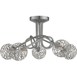 Lighting Collection 5 Light Twist Ceiling Light