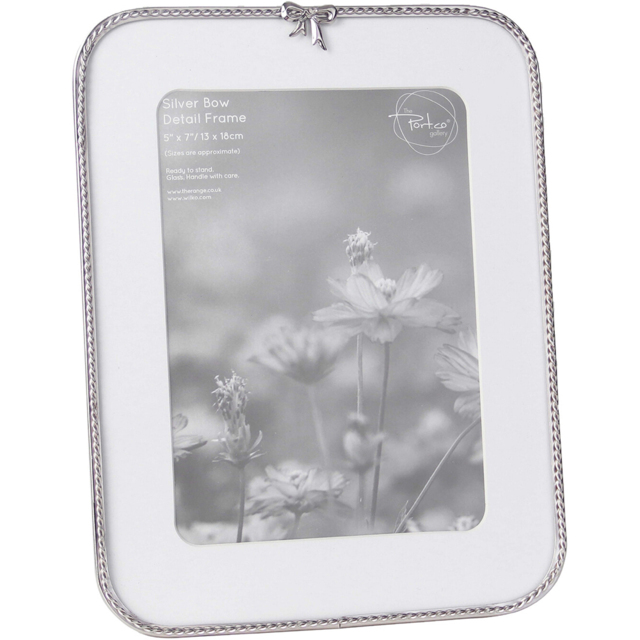 Metal Bow Detail Photo Frame Silver - image 1