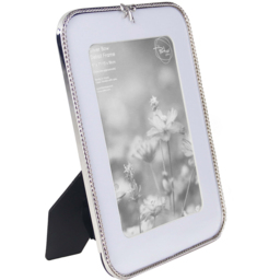 Metal Bow Detail Photo Frame Silver - thumbnail 2