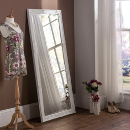 Yearn White Carved Full Length Mirror 163 x 74cm - thumbnail 2