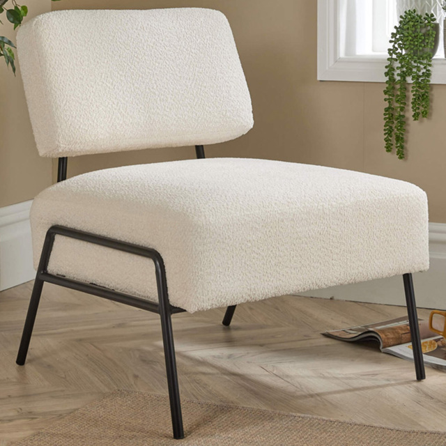 Home Source Montana Cream Boucle Chair - image 1