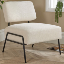 Home Source Montana Cream Boucle Chair - thumbnail 1