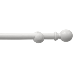 Caecus FX 120cm Wooden White Eyelet Curtain Pole