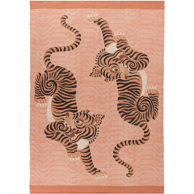 furn. Tibetan Tiger Washable Coral Rug 120 x 170cm - image 1
