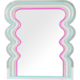 Small Neon Wave Mirror - Purple & Blue