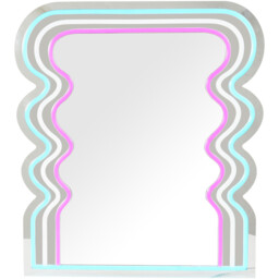 Small Neon Wave Mirror - Purple & Blue - thumbnail 2