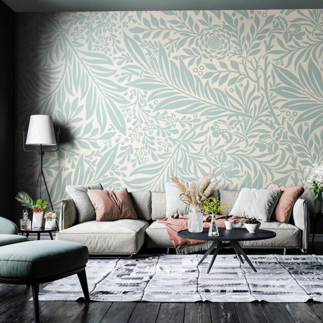 Origin Murals Trailing Ferns Blue Wall Mural - image 1