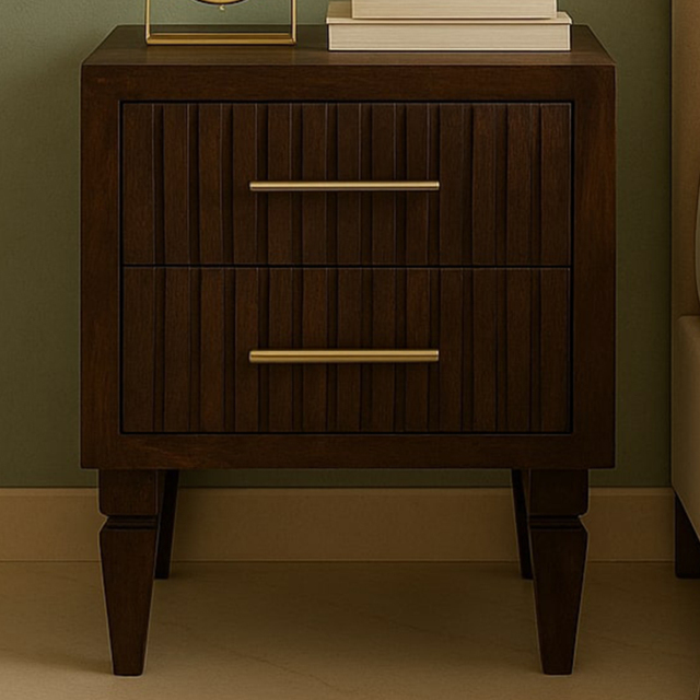 Artisan Furniture Belmont Dark Brown 2 Drawer Solid Wood Nightstand - image 1