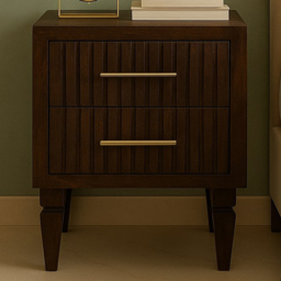 Artisan Furniture Belmont Dark Brown 2 Drawer Solid Wood Nightstand - thumbnail 1
