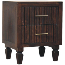 Artisan Furniture Belmont Dark Brown 2 Drawer Solid Wood Nightstand - thumbnail 3