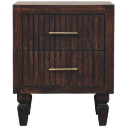 Artisan Furniture Belmont Dark Brown 2 Drawer Solid Wood Nightstand - thumbnail 2