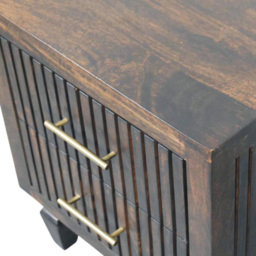 Artisan Furniture Belmont Dark Brown 2 Drawer Solid Wood Nightstand - thumbnail 4