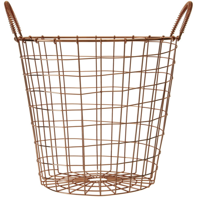 Premier Housewares Vertex Copper Finish Round Wire Basket - image 1