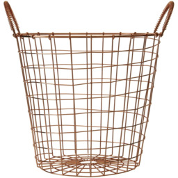 Premier Housewares Vertex Copper Finish Round Wire Basket