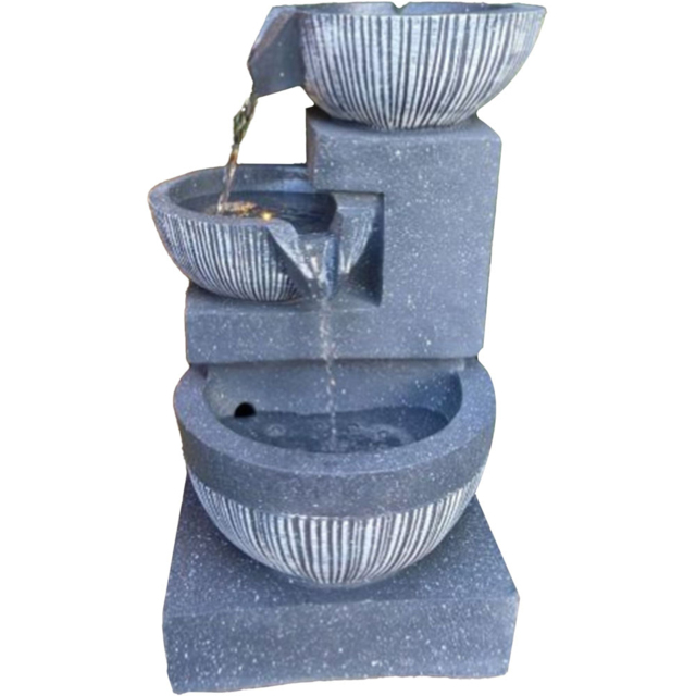 Tranquillity Mains Powered 3 Bowl Pour LED Water Feature - image 1