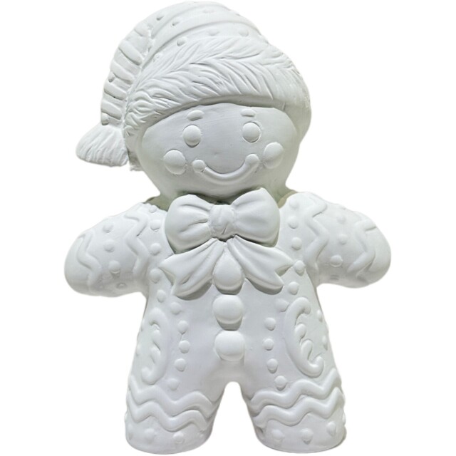 Giant Ceramic White Gingerbread Man Decoration - image 1