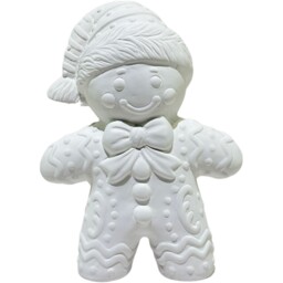 Giant Ceramic White Gingerbread Man Decoration - thumbnail 1