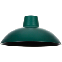 Happy Homewares Matt Forest Green Metal Industrial Retro Curved Ceiling Pendant Shade