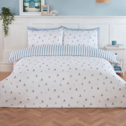 Sail Boats Duvet Set Blue Superking
