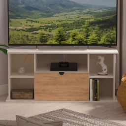 Crowndale Bora Single Drawer 5 Shelf Gold Craft Oak and Kashmir Corner TV Unit Ready Assembled