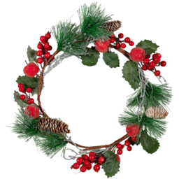 Samuel Alexander 45cm Wreath with Apples and Red Berries