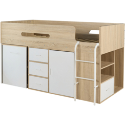 Home Source Marsden Oak and White Cabin Bed - thumbnail 2