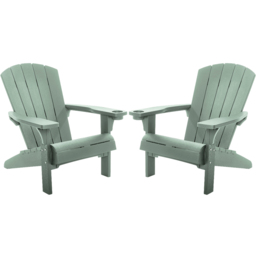 Keter Set of 2 Vintage Green Adirondack Chair - thumbnail 2