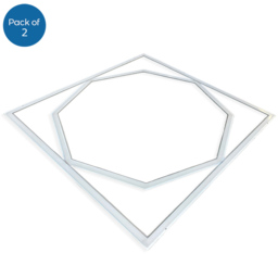 ENER-J 2 Pack 40W 6500K Cool White Hexagon Inner LED Frame Panel Light