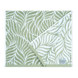 Sage Geometric Leaf Cotton Hand Towel - thumbnail 2
