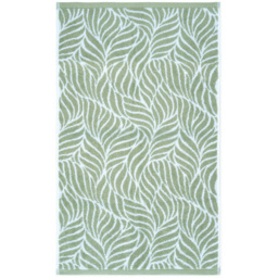 Sage Geometric Leaf Cotton Hand Towel - thumbnail 1