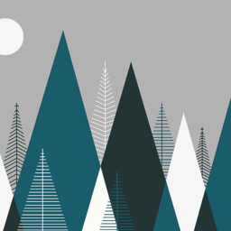 Origin Murals Graphic Mountains Multicolour Wall Mural - thumbnail 2