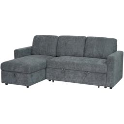 Aspire Nexis Charcoal Left Hand Chaise Corner Sofa Bed with Storage - thumbnail 2