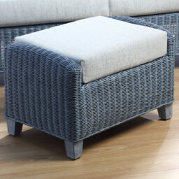 Desser Dijon Cane Pebble Fabric Footstool with Storage Compartment - thumbnail 1