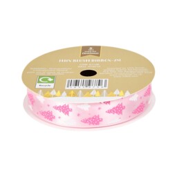 Single All I Want For Christmas Thin Festive Blush Ribbon 2m in Assorted styles - thumbnail 4