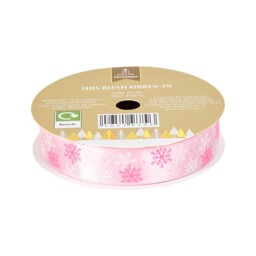Single All I Want For Christmas Thin Festive Blush Ribbon 2m in Assorted styles - thumbnail 2