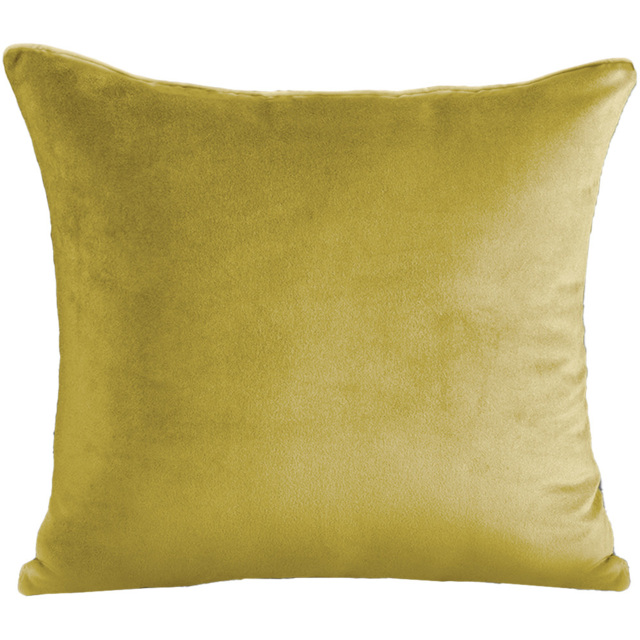 Velosso Luna Velvet Plain Ochre Filled Cushion 43 x 43cm 2 Pack - image 1