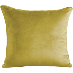 Velosso Luna Velvet Plain Ochre Filled Cushion 43 x 43cm 2 Pack