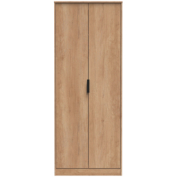 Crowndale Hong Kong 2 Door Nebraska Oak Tall Wardrobe Ready Assembled - thumbnail 3