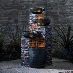 Garden Gear Serenity Pouring Bowls Water Feature - thumbnail 4