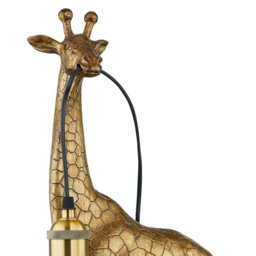 Antique Gold Giraffe with Bulb Table Lamp - thumbnail 2
