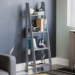 VIDA DESIGNS Bristol 4 Shelf Grey Ladder Bookcase