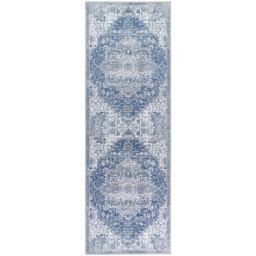 Origins My Washable Blue and Off White Garda Rug 67 x 200cm - thumbnail 1