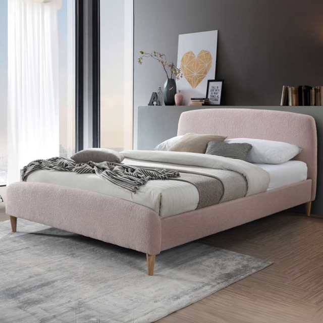 Otley Pink Double Bed Frame - image 1