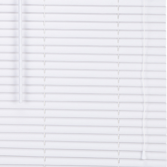 White PVC Wood Effect Venetian Blind 75 x 152cm - image 1