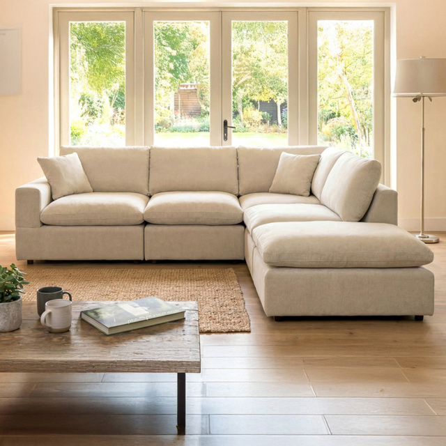 Artemis Home Cotleigh 5 Seater Oat Reversible Corner Sofa - image 1