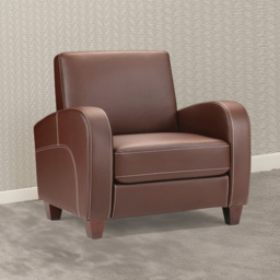 Julian Bowen Vivo Brown Faux Leather Chair